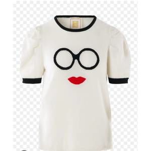 NEW EMILY MCCARTHY women's crew neck knit top in white